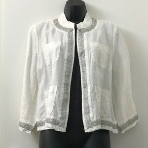 CHICO;'S White Linen jacket